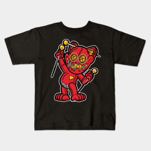 VooDoo Kitty Cat Doll Kansas City Colors Kids T-Shirt